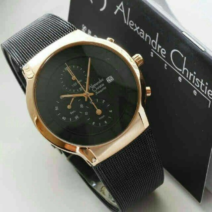 ALEXANDRE CHRISTIE AC 6245 PRIA ROSEGOLD BLACK ORIGINAL
