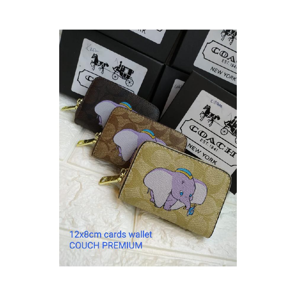 Dompet Kartu Coach Dumbo Disney free box Dompet koin wanita