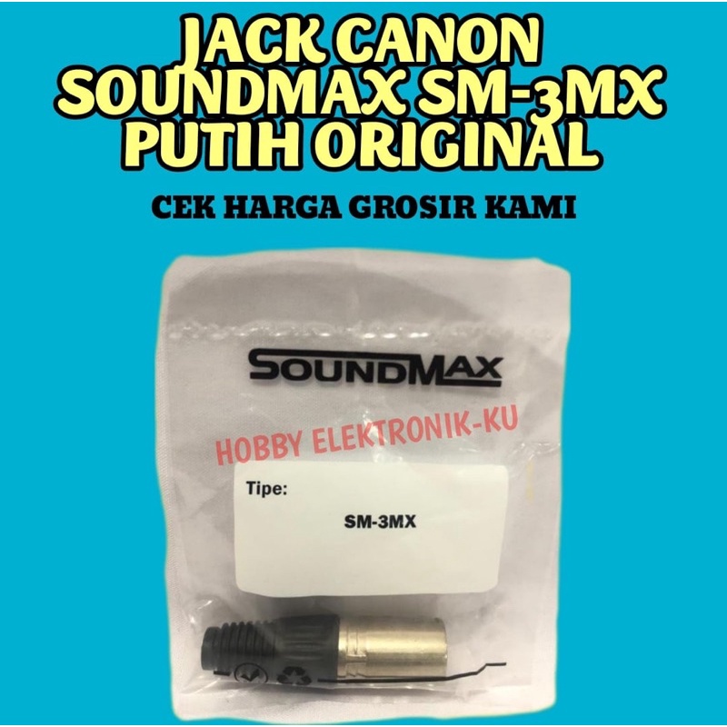 JACK CANON MALE XLR 3PIN SOUNDMAX SM3MX 3P ORIGINAL