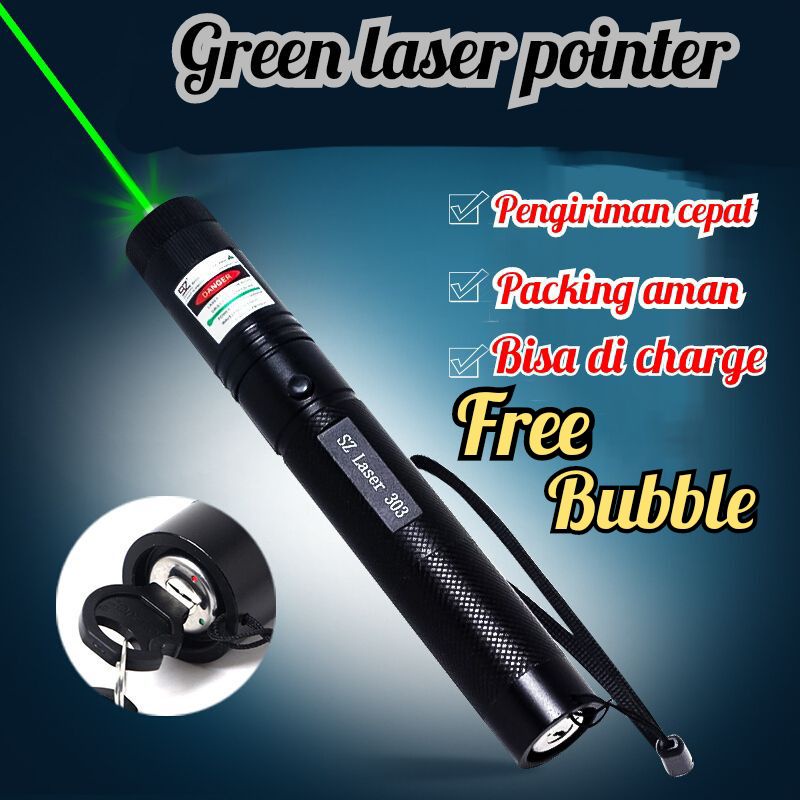 Green Laser Lampu LED / Green laser Pointer 303 ⭐ Toko13 ⭐