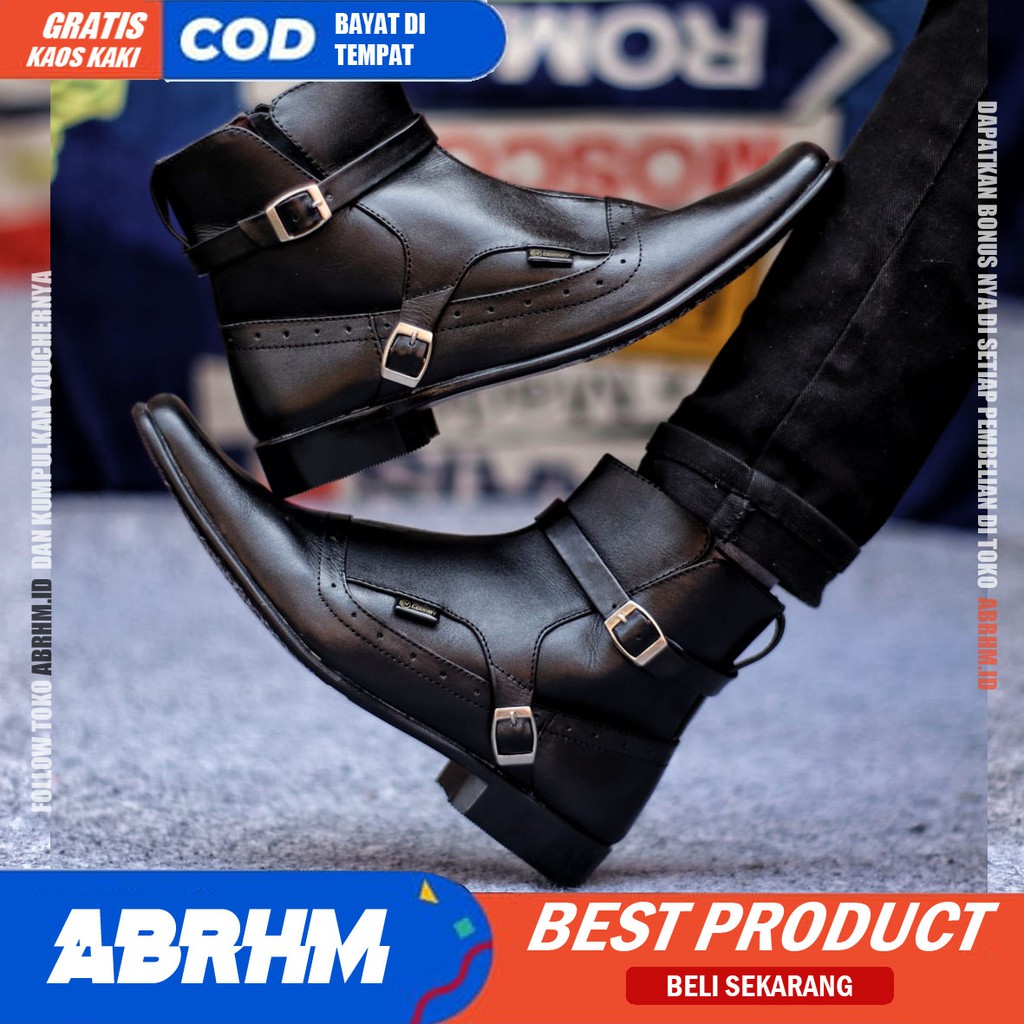 ABRHM X PACUAN Sepatu Formal Pria Sepatu Pantofel Pria Casual Sepatu Kasual Oxford Kerja Kantor Kuliah Kondangan Gaya Keren Kekinian Original Murah Terlaris