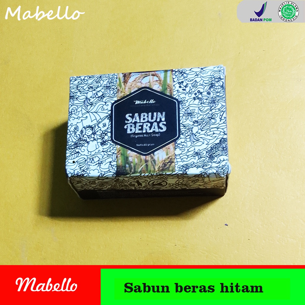 Mabello paket sabun beras hitam dan masker lulur wajah bedda lotong facial scrub paket skincare glowing mabelo beda lotong