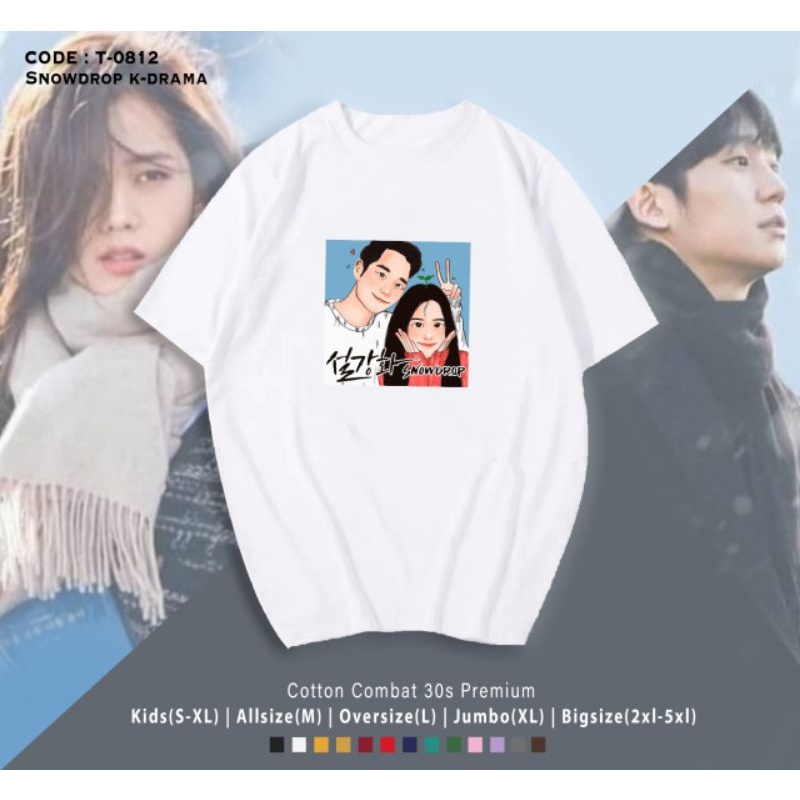 KAOS KDRAMA SNOWDROP JISOO/KAOS KATUN DRAKOR SNOWDROP PEACE