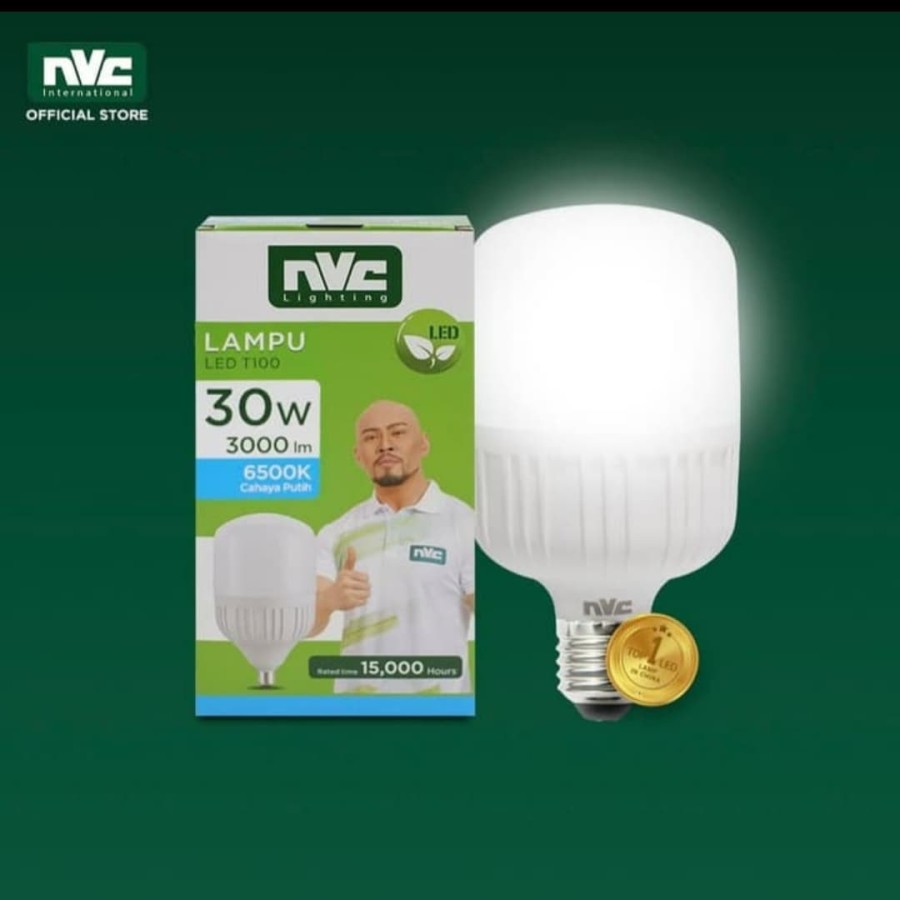 Lampu LED NVC-T100 30 Watt 6500K Daylight Putih