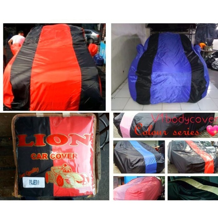 Body Cover Sarung Mobil Merah Hitam All new Ertiga Rush Xpander Wuling