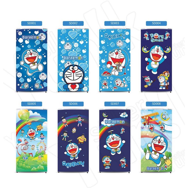 Stiker :kulkas 1pintu&2pintu Doraemon