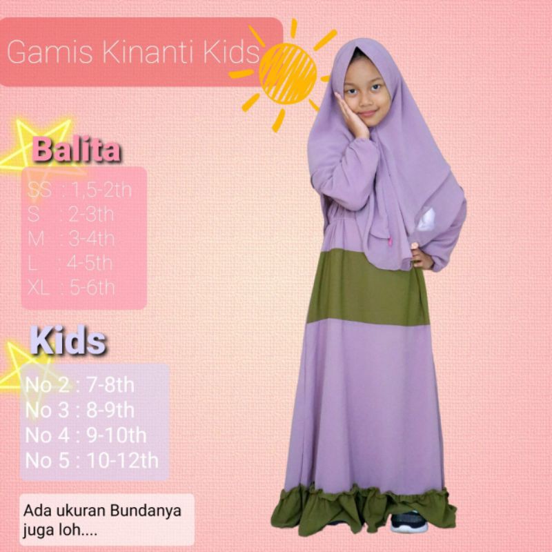 GAMIS ANAK KINANDTI SUPERLUCU
