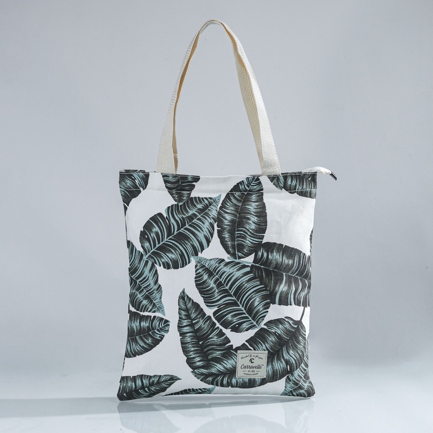 Totebag kuliah Wanita  resleting  bahan  Kanvas motif bisa custom sablon untuk Tas seminar souvenir