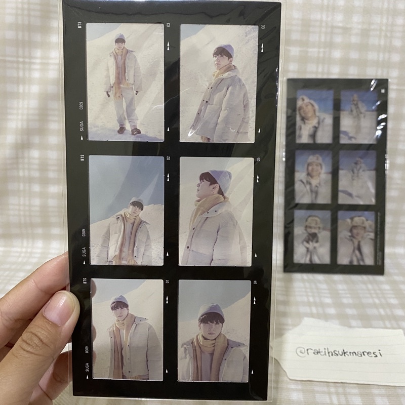 6-cut film photo Yoongi BTS Winter Package 2021 SUGA