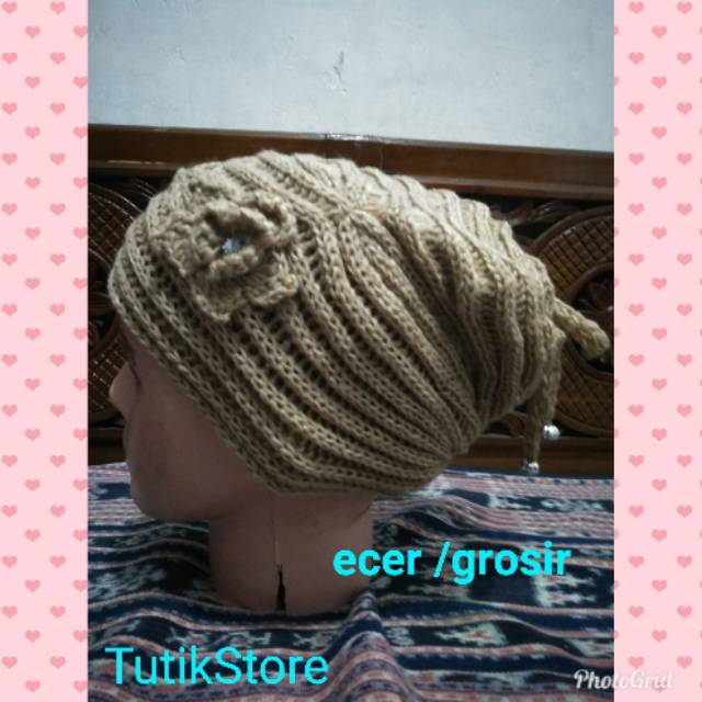 Kupluk Topi Rajut Turban Dewasa