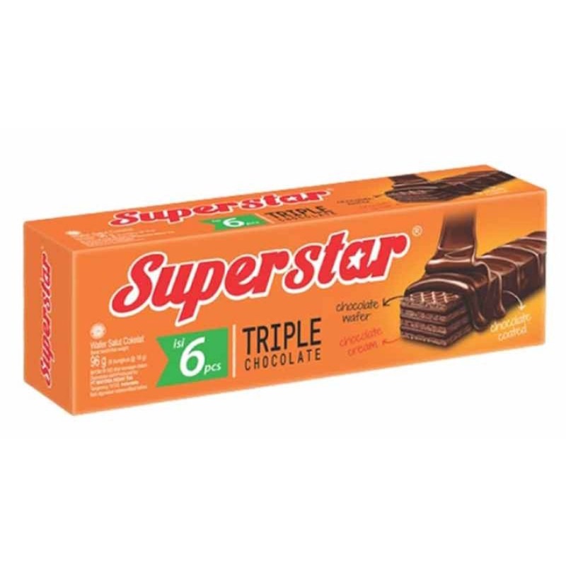 

Wafer Superstar Triple Chocolate 6 Pcs