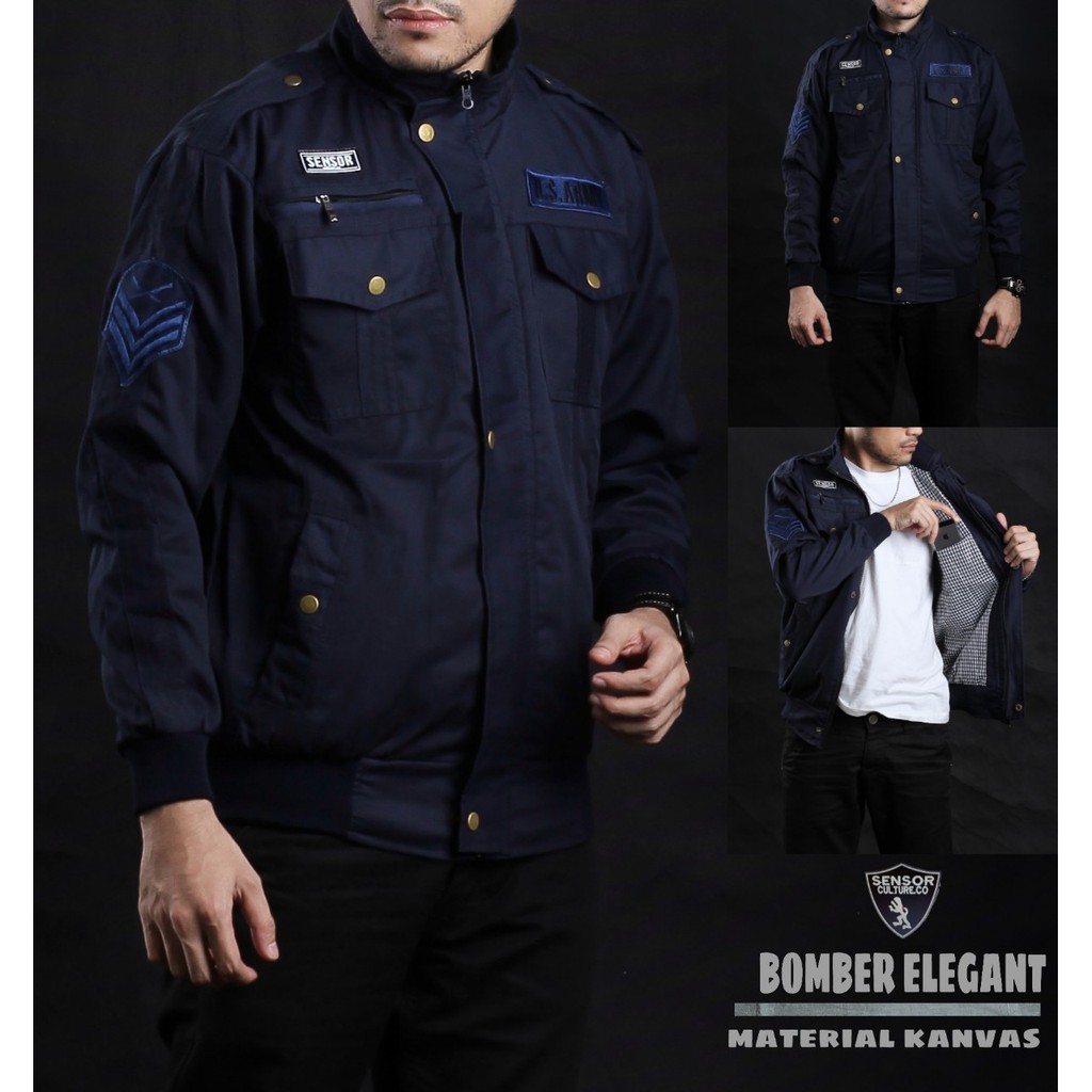 [COD] JAKET BOMBER PRIA / JAKET BOMBER ELEGAN KANVAS ORIGINAL