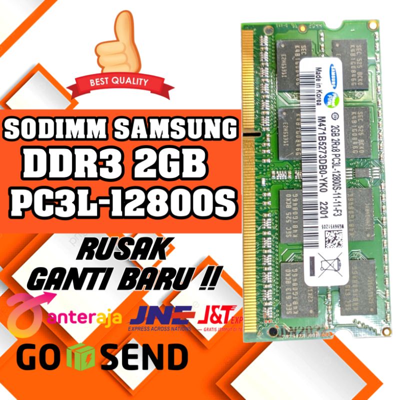 RAM LAPTOP SAMSUNG 2GB DDR3 PC3L-12800S SODIMM