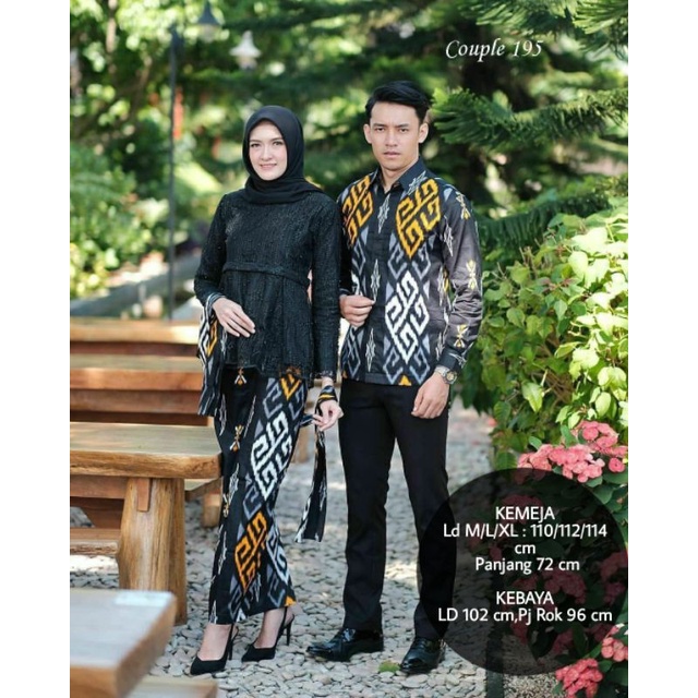 Sarimbit/Couple Kebaya RnB Hitam Naira Batik- Couple 195