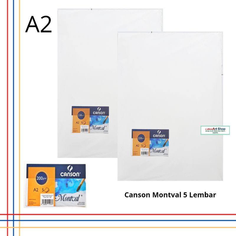 Kertas Canson Montval A2 220gsm set isi:5