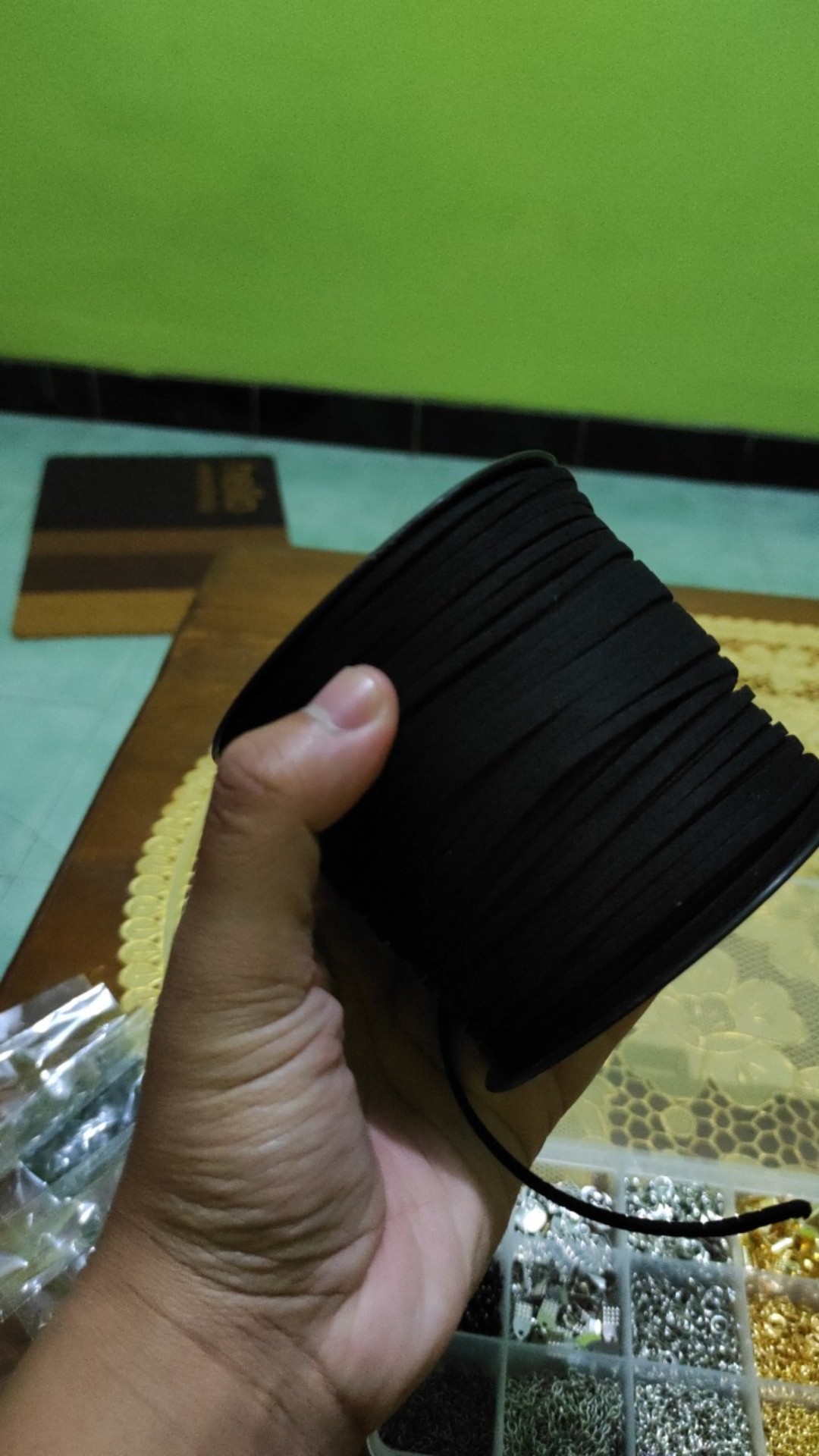 Tali Suede 3mm Perroll - Tali Suede Gulungan - Tali Sweet - Tali Korea - Tali Kulit