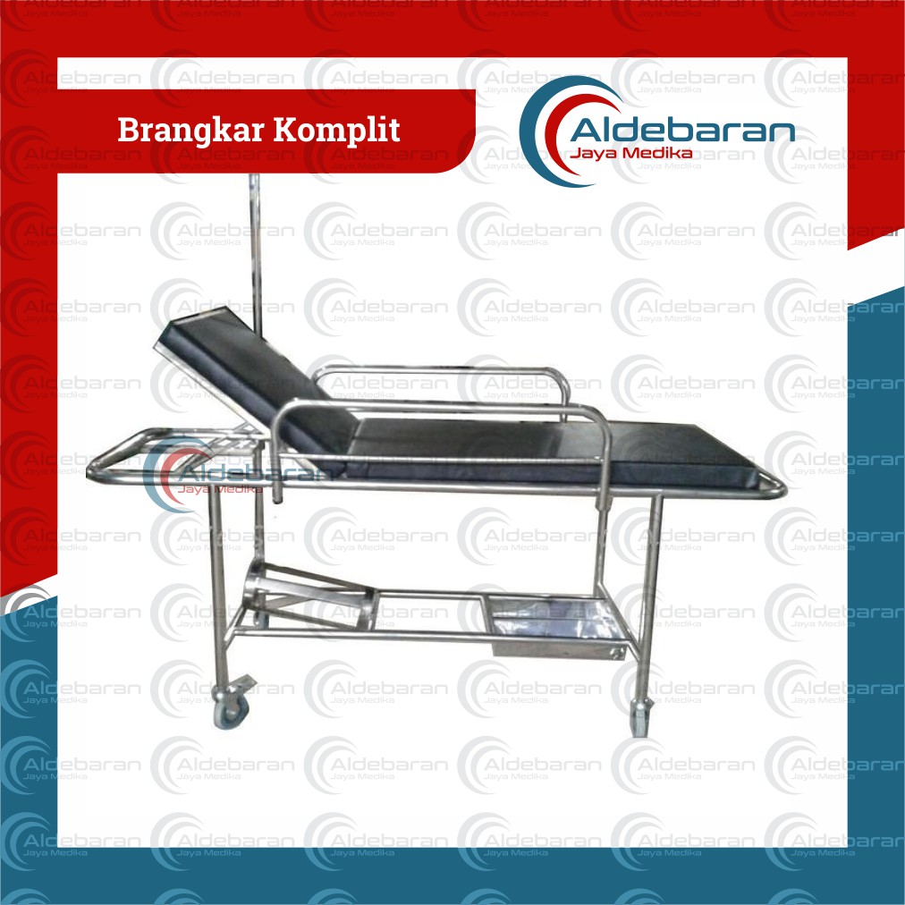 Brangkar Dorong Pasien Komplit Bahan Stainless steel | Brangkar Pasien Komplit SS