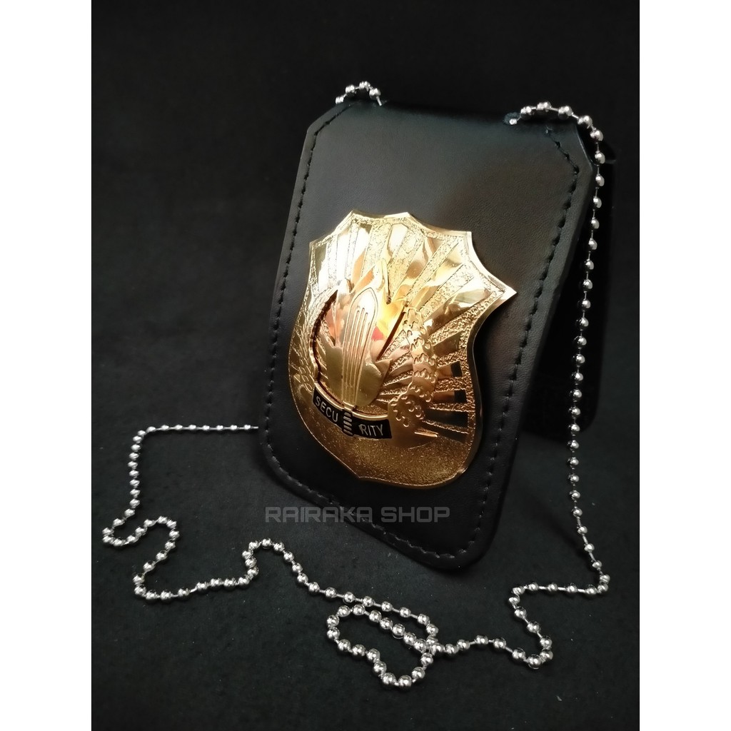 Dompet Kalung Lencana Security Satpam Dompet Kartu KTA Security Satpam Kulit Sepaket