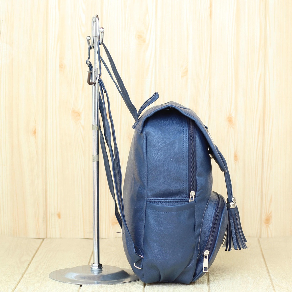 Tas Backpack Wanita Ransel Cewe Zerita Navy Keren Kekinian Stylish Termurah Terbaru Lucu Bagus Gendong