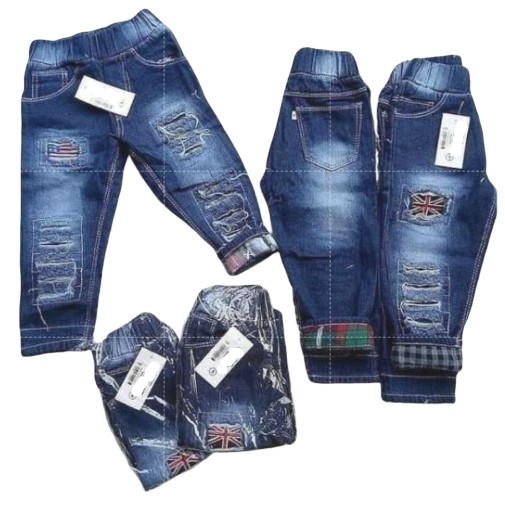 Jeans Ripped Bendera Anak laki Laki 2-7 Tahun