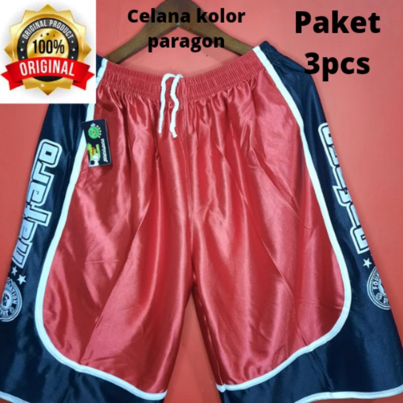 PAKET 3PCS KOLOR JUMBO 7/8 M, L, XL, XXL, XXXL 120cm  CELAN HAWAI PRIA WANITA / CELAN SANTAI / CELANA / KOLOR / HAWAI