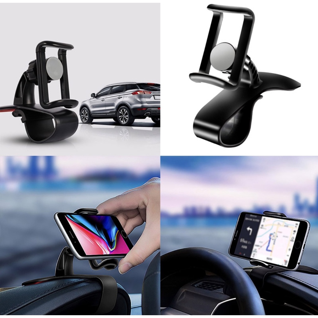 Dashboard Car Phone Holder 360° Jepitan Hp Mobil Universal