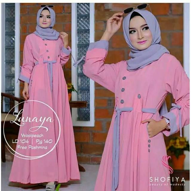 GAMIS SYARI ANNAJAH CAPUCCINO 900GR 110 140 ALLSIZE GAMIS SYARI BUSUI CADAR CREPE HQ POLOS MURAH I.