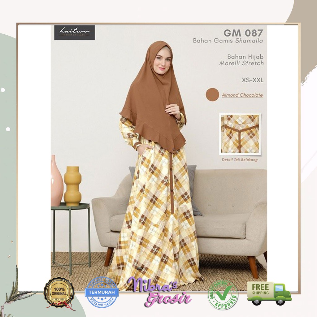 GAMIS TERBARU BY HAIHAI GM 87 087 3 WARNA / PAKAIAN MUSLIM 100% ORIGINAL