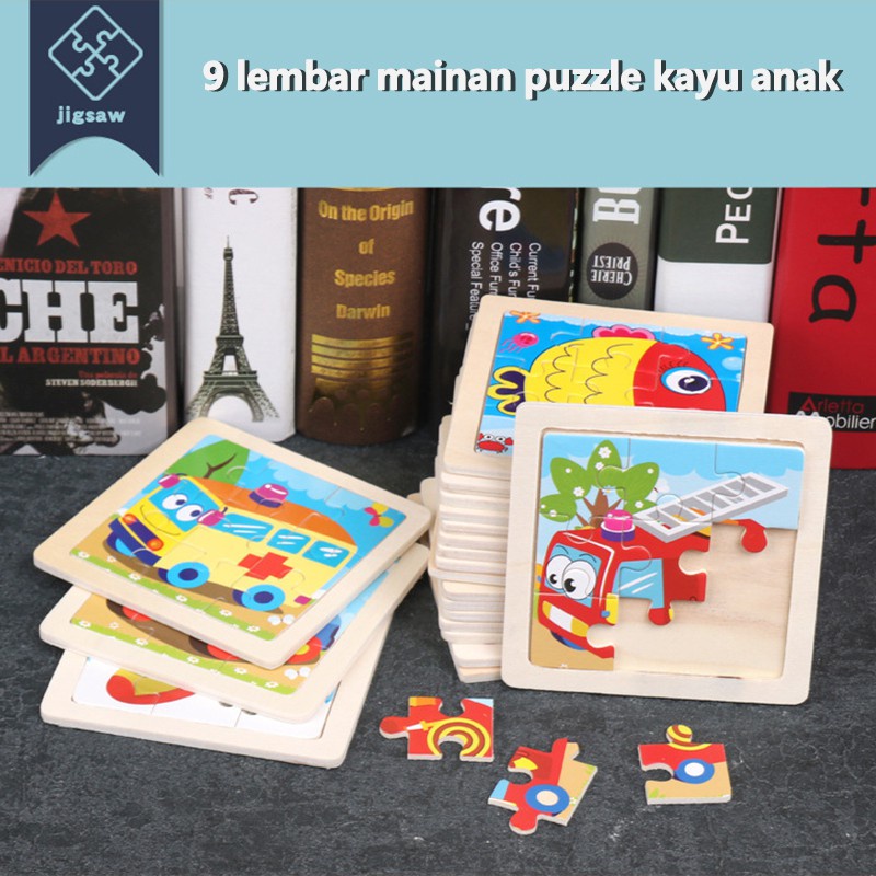 MINI WOODEN PUZZLE Anak Puzzle Kayu jigsaw puzzle Kubus Mainan Edukasi Murah/C 176