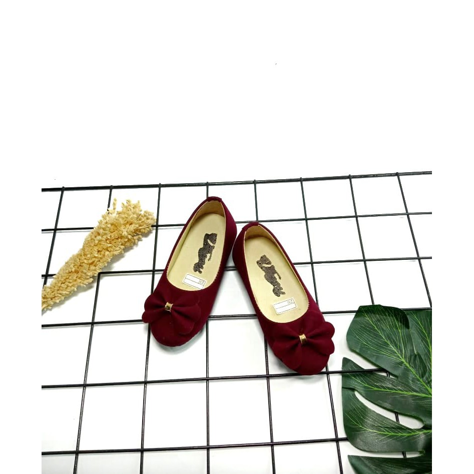 Sepatu Anak Perempuan Flatshoes Pita Sepatu Anak Balet Simpel Elegan Size 22-35 Termurah