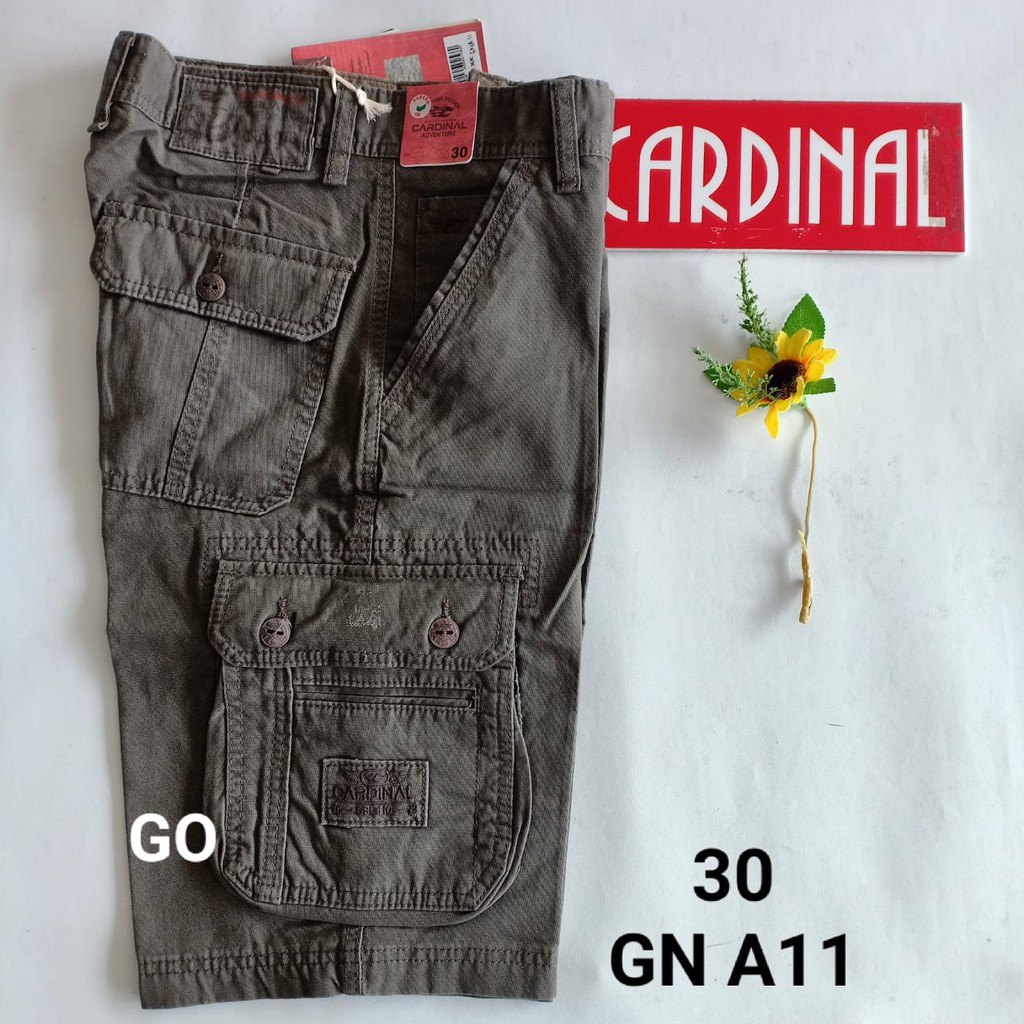 gos 30-KPL 2 CARDINAL KEMPOL CASUAL Celana Pendek Cowok Celana Kempol/Cargo Fashion Pria Bagus