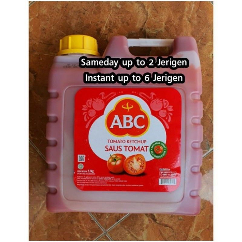 Saos Tomat ABC kemasan 5.7kg / 6 kg Jerigen