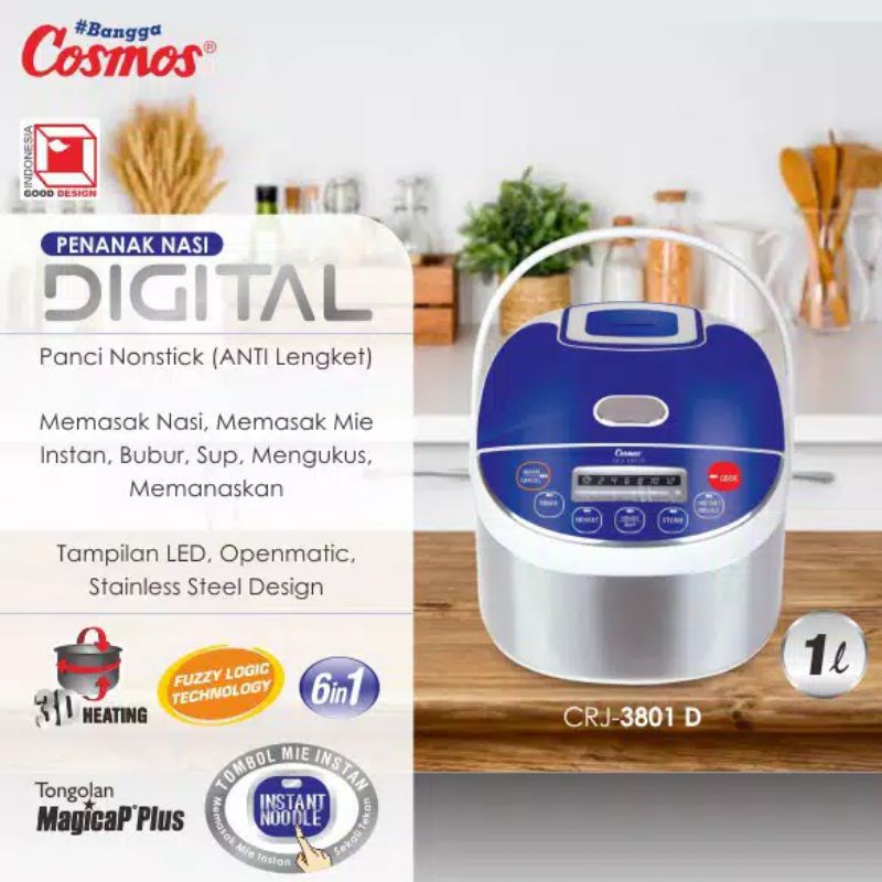 Rice Cooker Digital Cosmos CRJ 3801 D