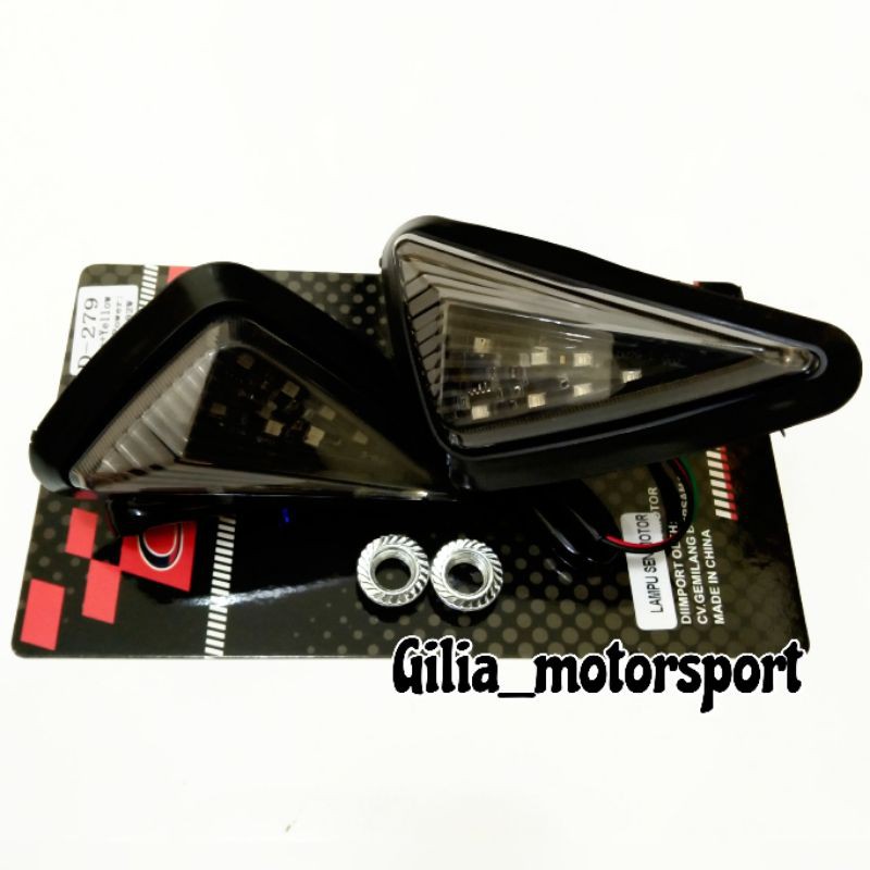 Sen Tempel Motor Fairing LED Segitiga CR7 Running sen-senja Universal Vixion R15 R25 Cbr