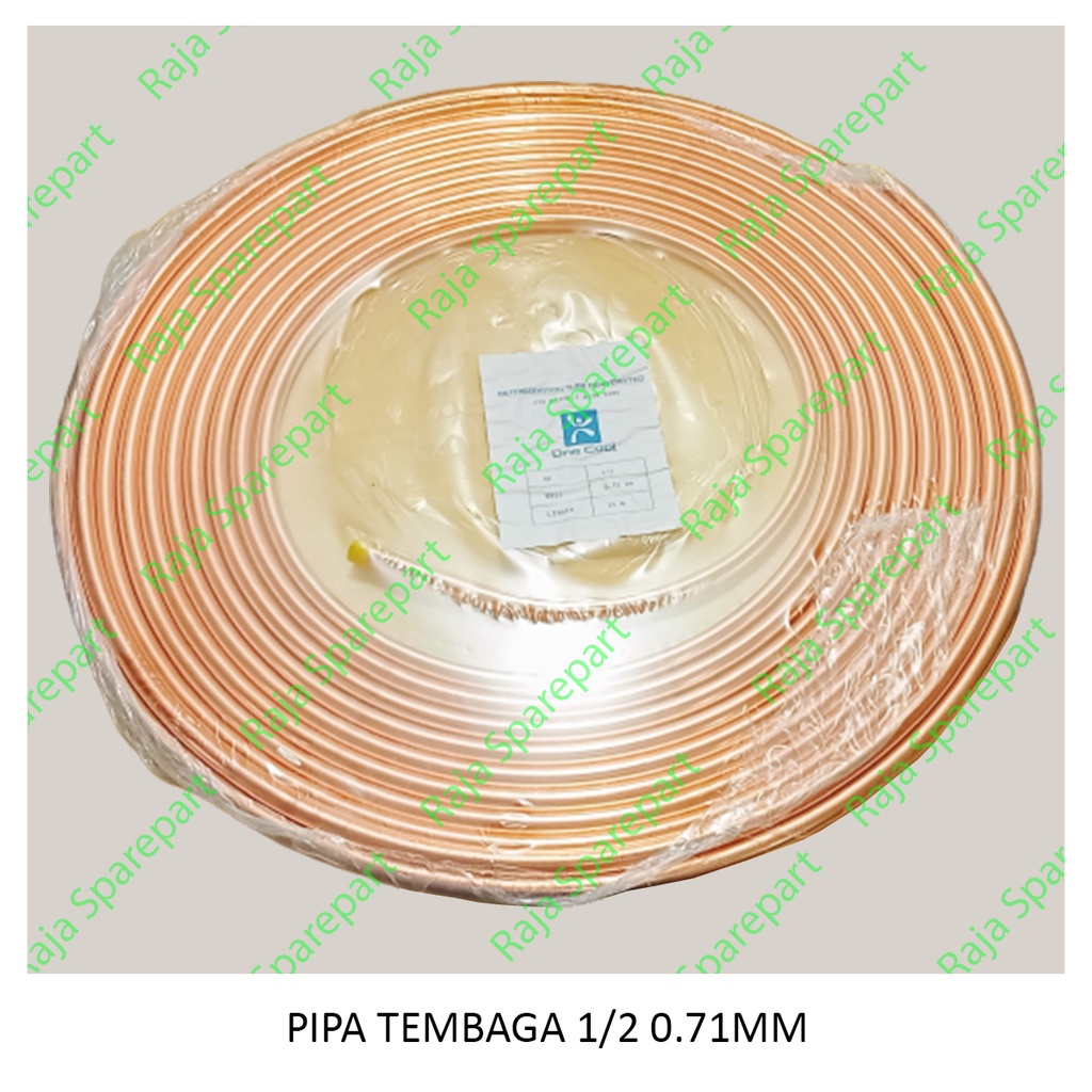 Pipa Tembaga Ukuran 1/2 0.71MM (Harga Eceran per 1 meter)