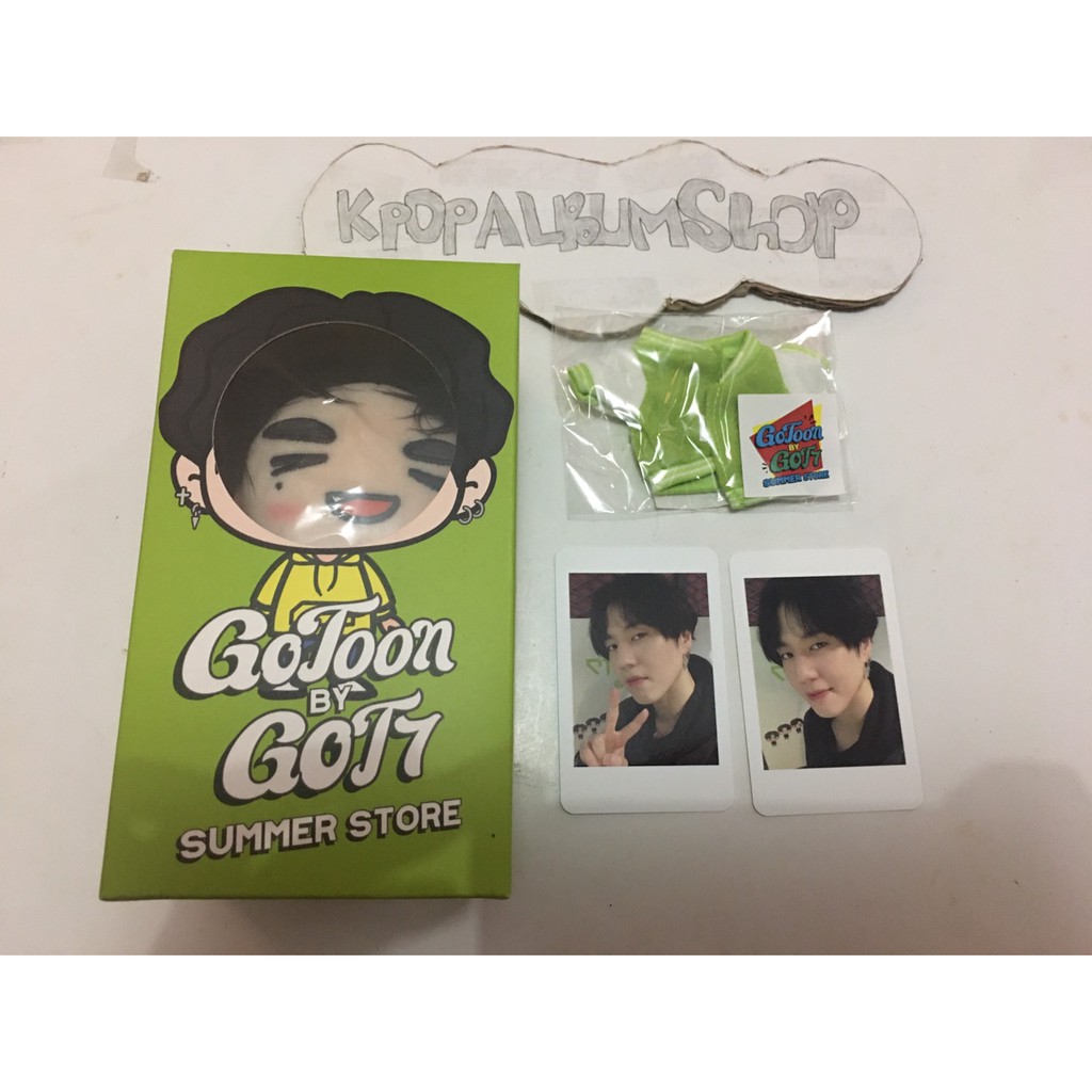 GOTOON BY GOT7 SUMMER STORE OFFICIAL & GOTOON clothesDOLL OFFICIAL & PHOTOCARD SET KIM YUGYEOM
