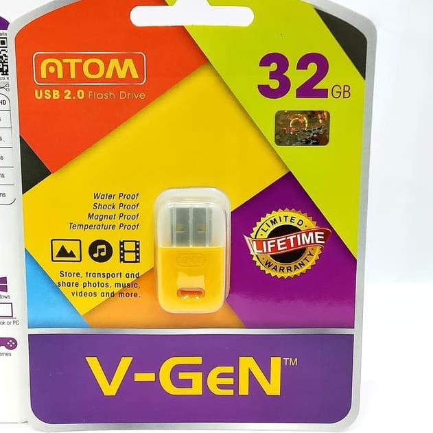 Flashdisk Vgen Atom 32gb / USB Flash disk 32 gb FLASHDISK ORI Bergaransi