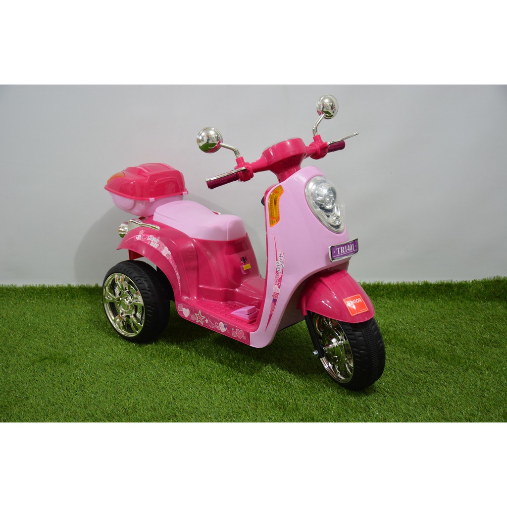 Junior Motor Aki Scoopy / Skuter Anak Pink TR1401