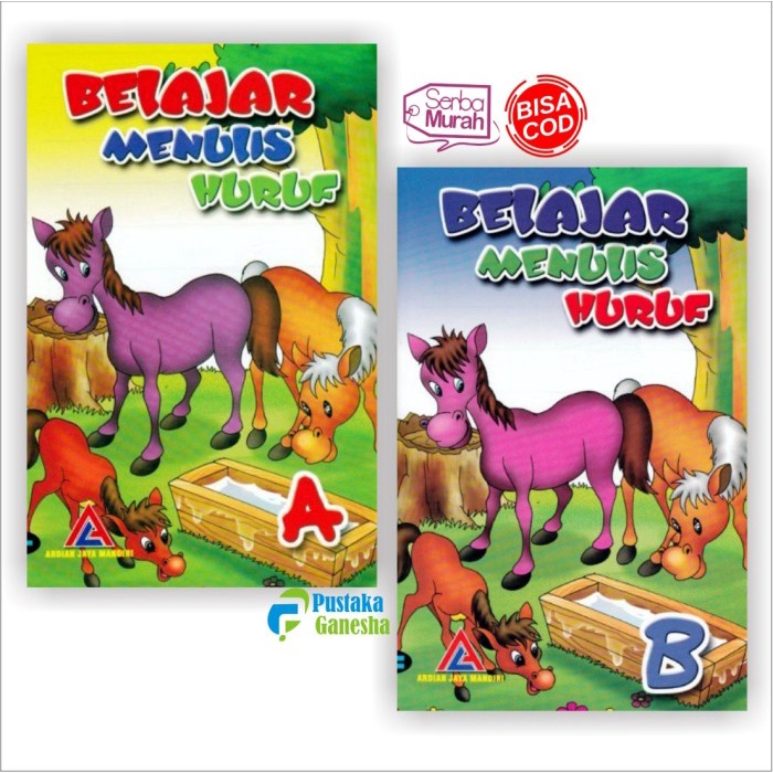 Buku TK Belajar Menulis Huruf Latihan Anak PAUD RA Playgroup Penerbit Ardian Jaya Mandiri