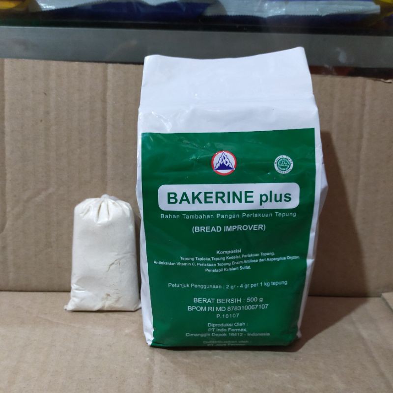 

BAKERINE PLUS BREAD IMPROVER PENGEMPUK KUE REPACK 40GR.