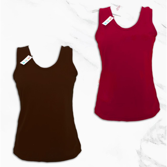 TANKTOP WANITA TALI BESAR/KECIL SINGLET WANITA KATUN POLOS ADEM WARNA BOXER PRIA IMPORT RAJUT