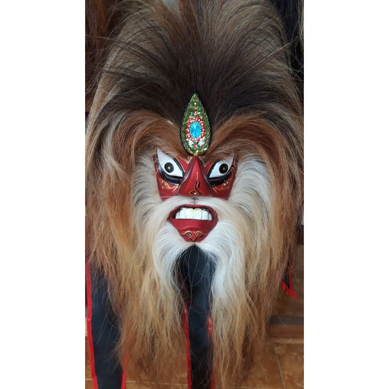 topeng bujang ganong rambut semi kuda