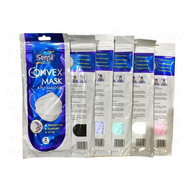 Sensi Convex Mask Earloop 4 PlySachet Isi 2