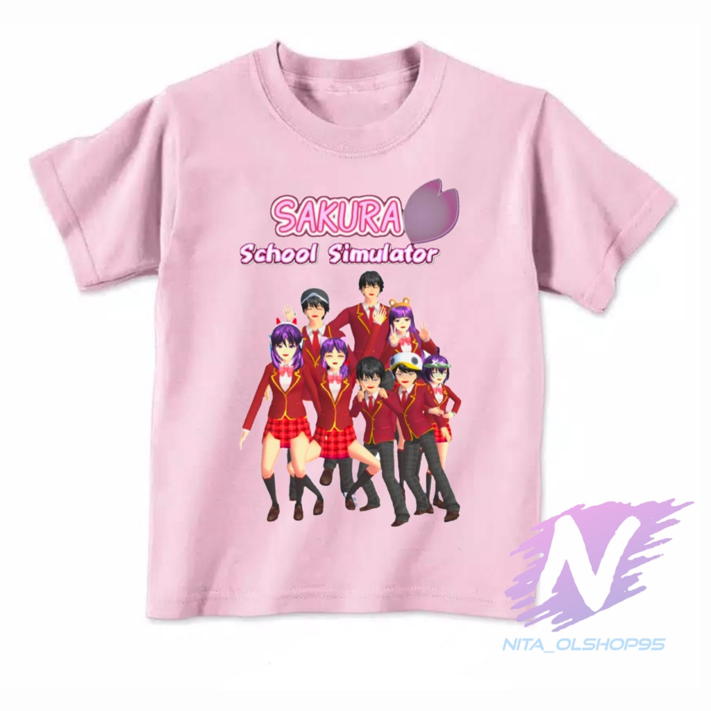 kaos sakura school simulator baju kaos anak sakura dan sahabat