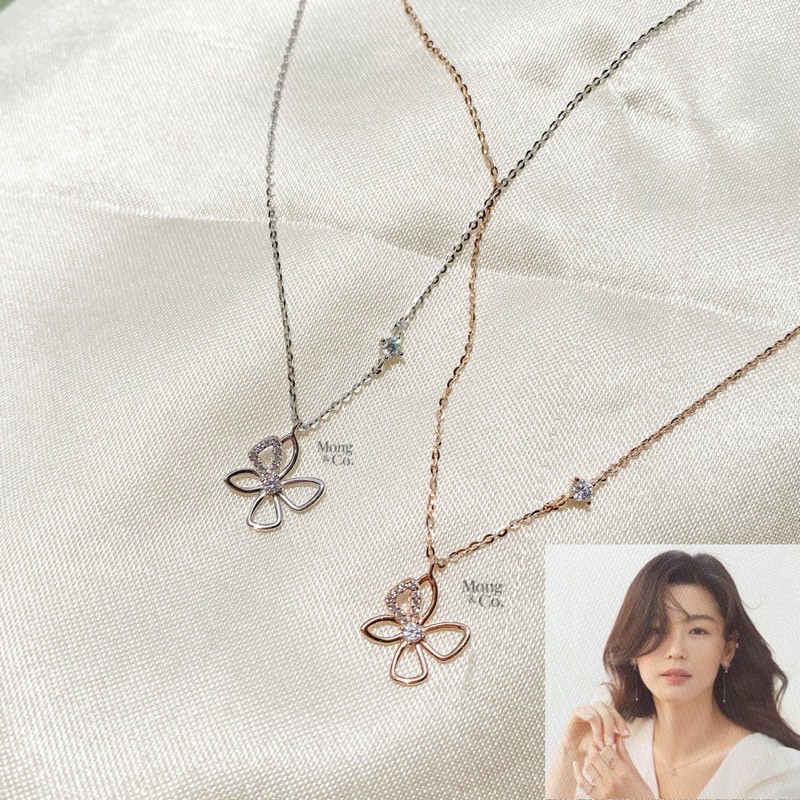 Mong&Co Crash Landing On You S925 Necklace - Kalung Wanita Silver Sterling Fashion Korea Seo Ji Hye