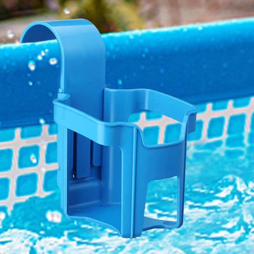 Lanfy Water Cup Hanging Holder Shelf Rack Universal Diatas Kolam Renang Sisi Rak Penyimpanan Beer Rak Tempat Botol Wadah Hook Pool Side Cup Rack