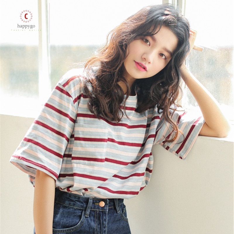 Baju Atasan Kaos Lengan Pendek Kaos Wanita Korea Shopee