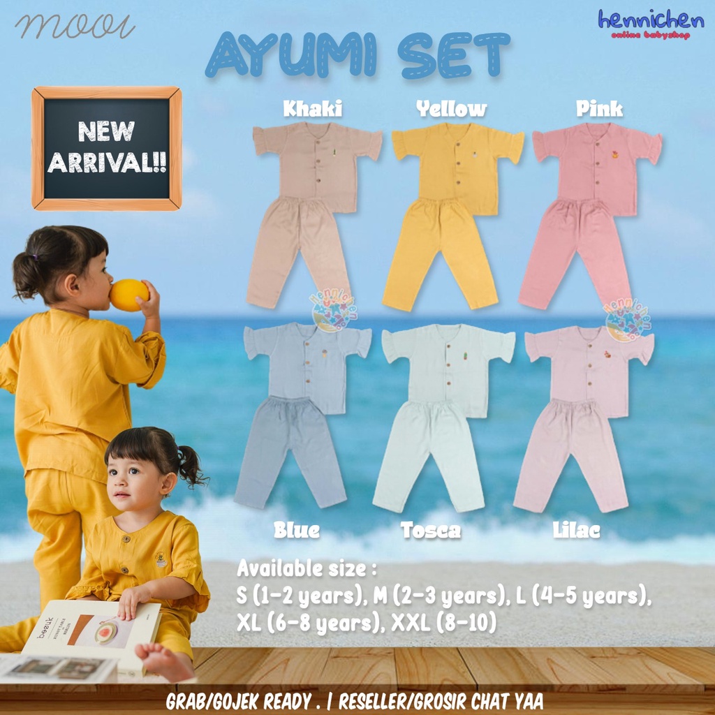 PROMO 7.7 PROMO BAJU LEBARAN MURAH MOOI AYUMI SET SETELAN ANAK BAJU PENDEK CELANA PANJANG SETELAN BAJU ANAK FASHION ANAK PEREMPUAN 1-10 TAHUN