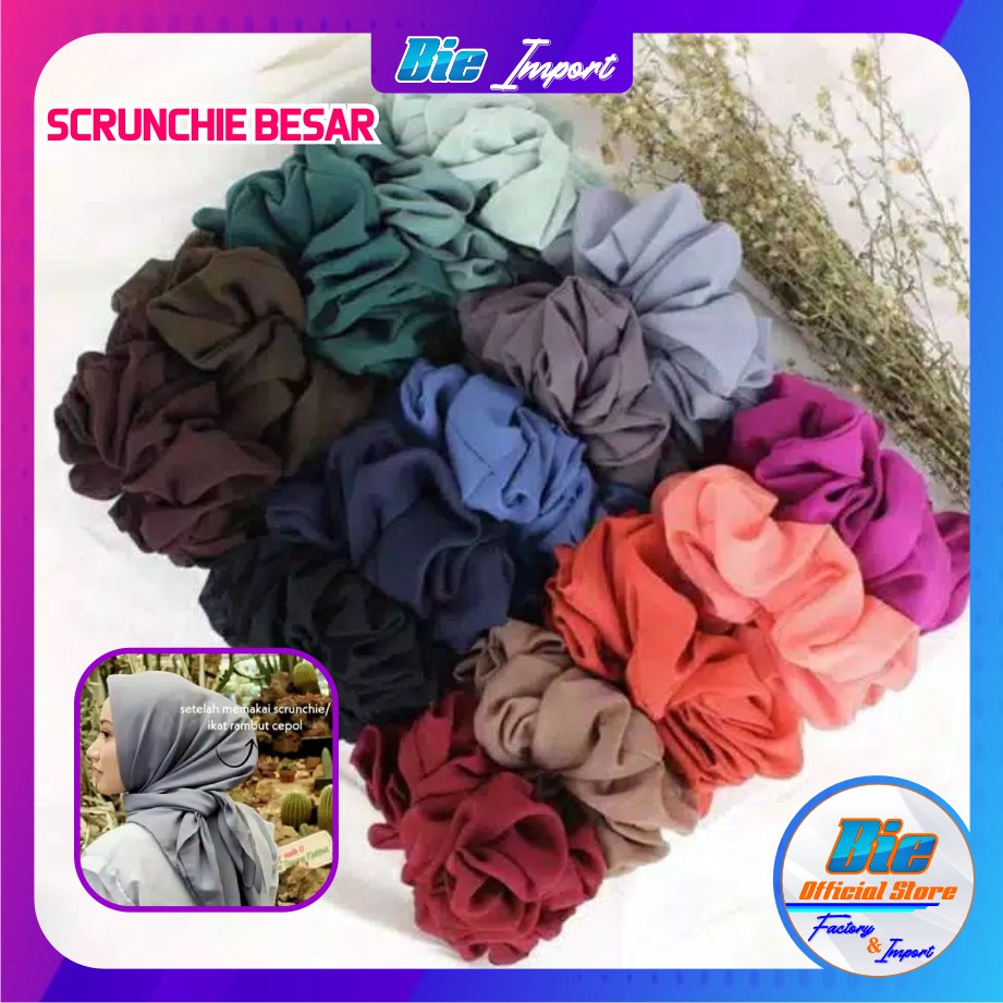 Scrunchie Besar / Ikat Rambut Cepol / Kunciran Rambut / Ikat Rambut Hijab