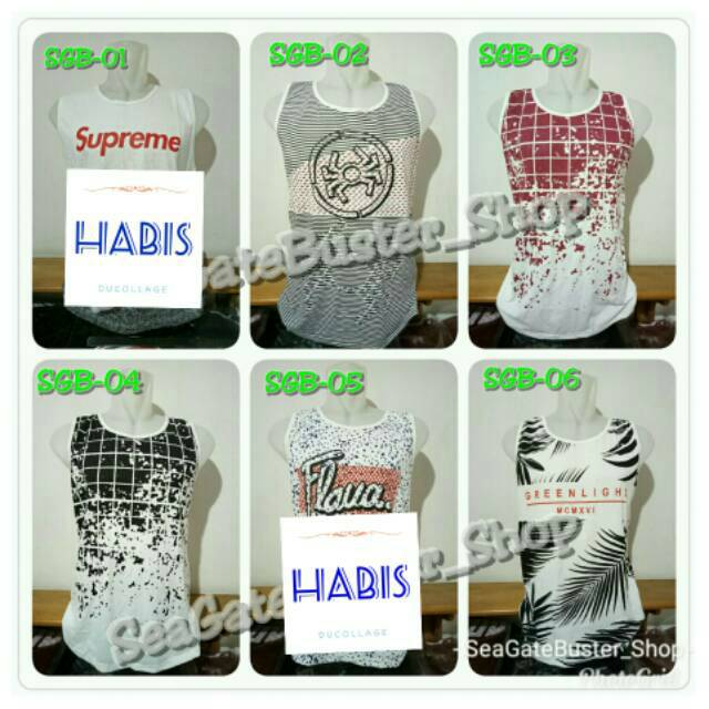 Kaos Singlet Kaos Oblong Kaos Gym Kaos Fitnes Kaos Santai Kaos Surfing Singlet Fullprint TERMURAH